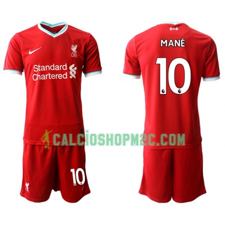 Liverpool Sadio Mane 10 Bambino Maglia Prima 2020/2021 Manica Corta (+ Pantaloncini)